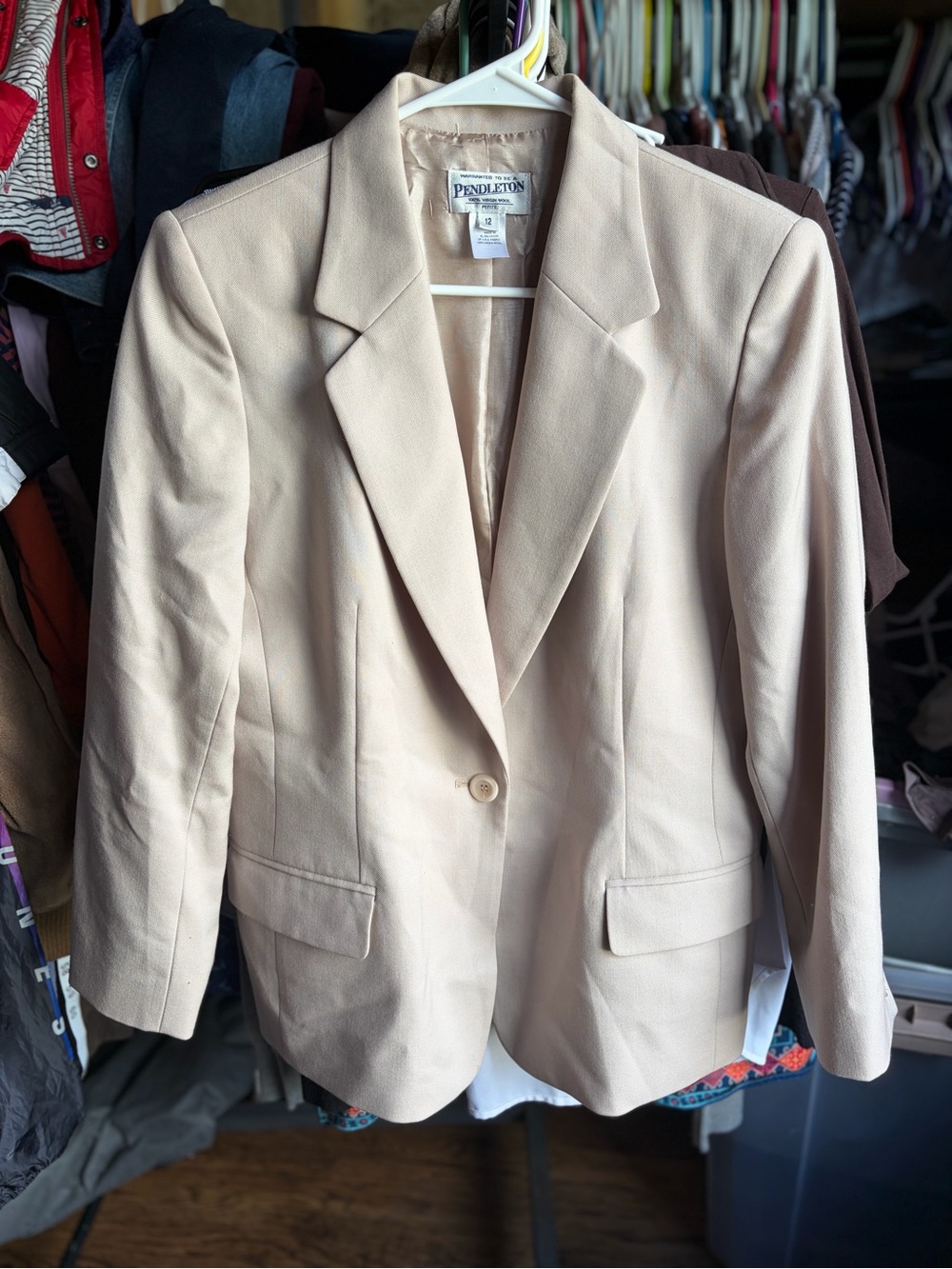 Pendleton Cream Tailored Blazer Jacket 12